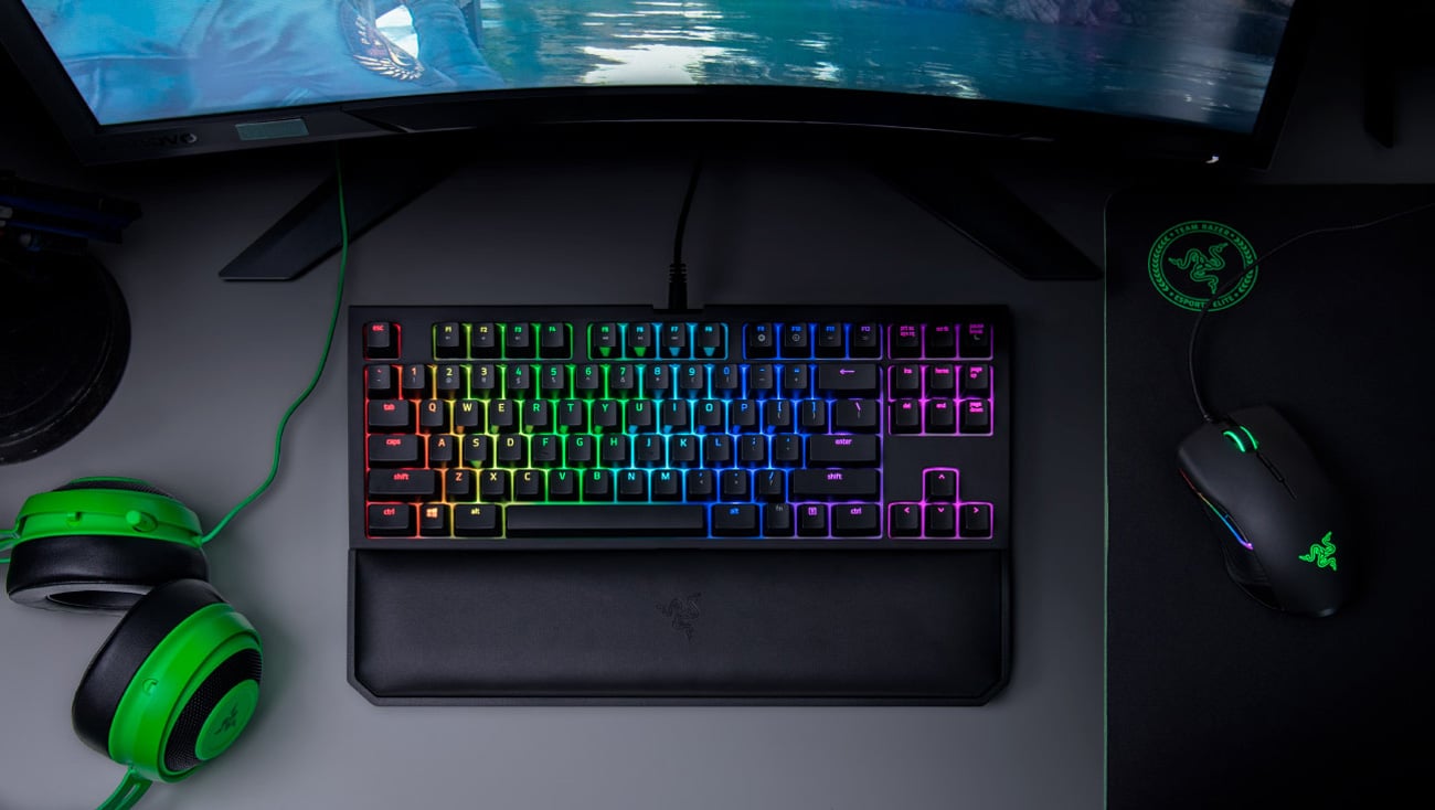 Razer Blackwidow Tournament Ed. Chroma V2 Yellow Switch - Klawiatury ...